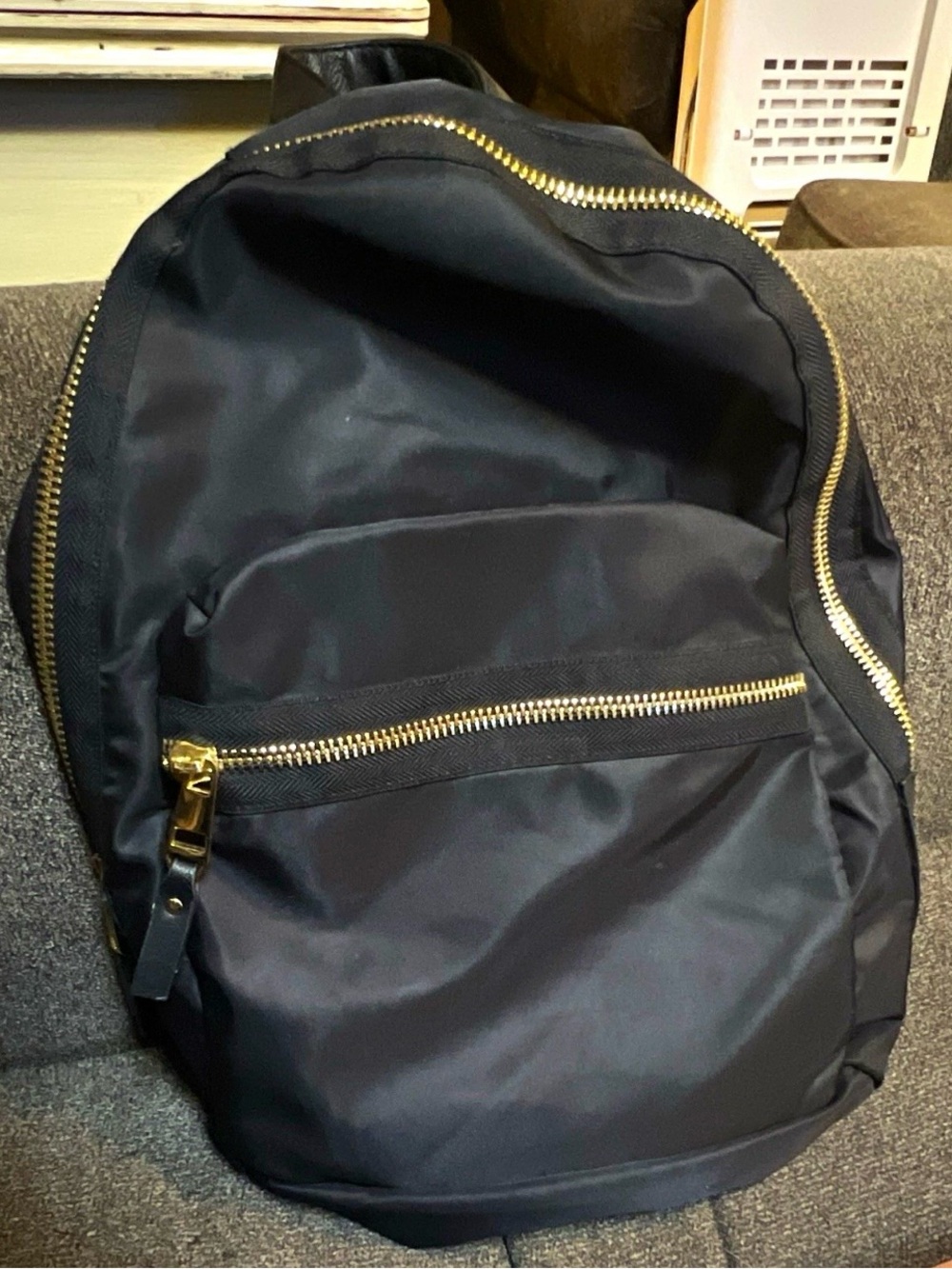 Madden Girl Nylon Backpack with Gold Zippers
